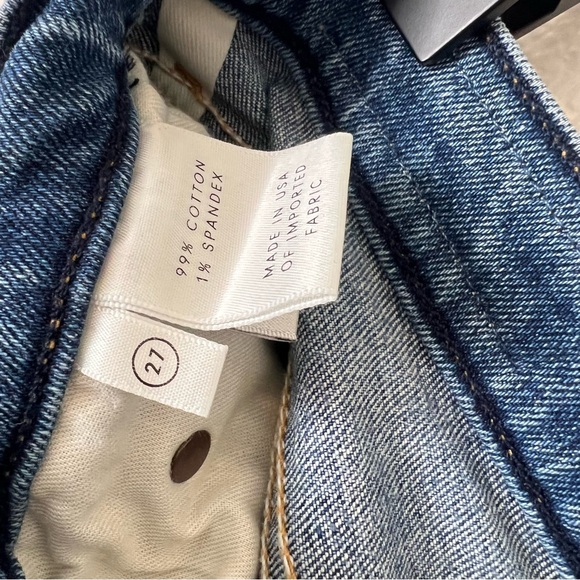 GRLFRND Helena Distressed Straight Leg Crop Cutoff Jeans 27 - Picture 8 of 8